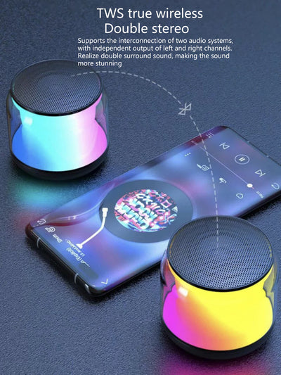 New cool multi-functional Bluetooth speaker, high life bright color science fiction car small speaker