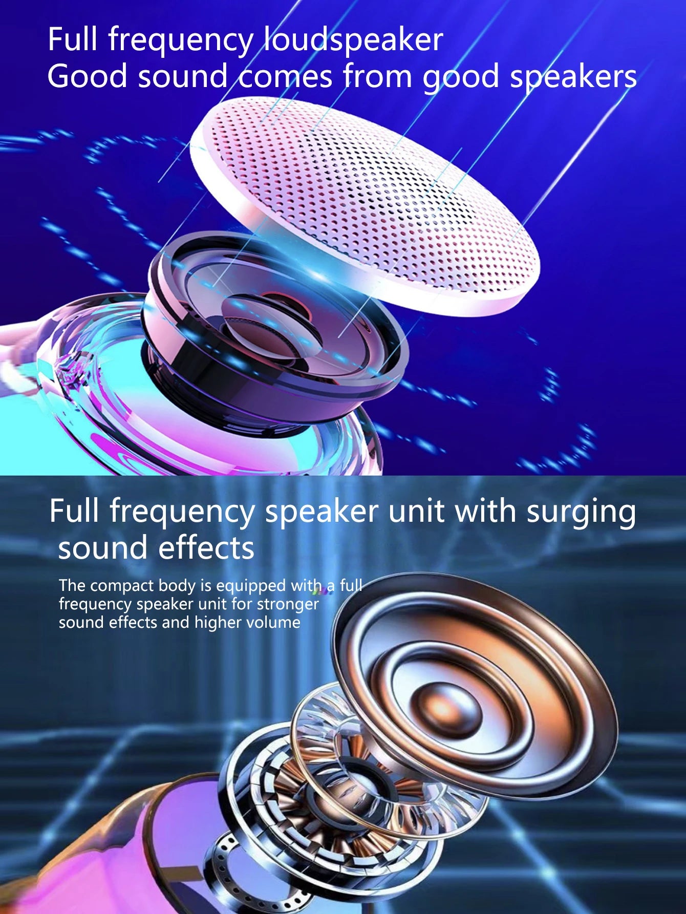 New cool multi-functional Bluetooth speaker, high life bright color science fiction car small speaker