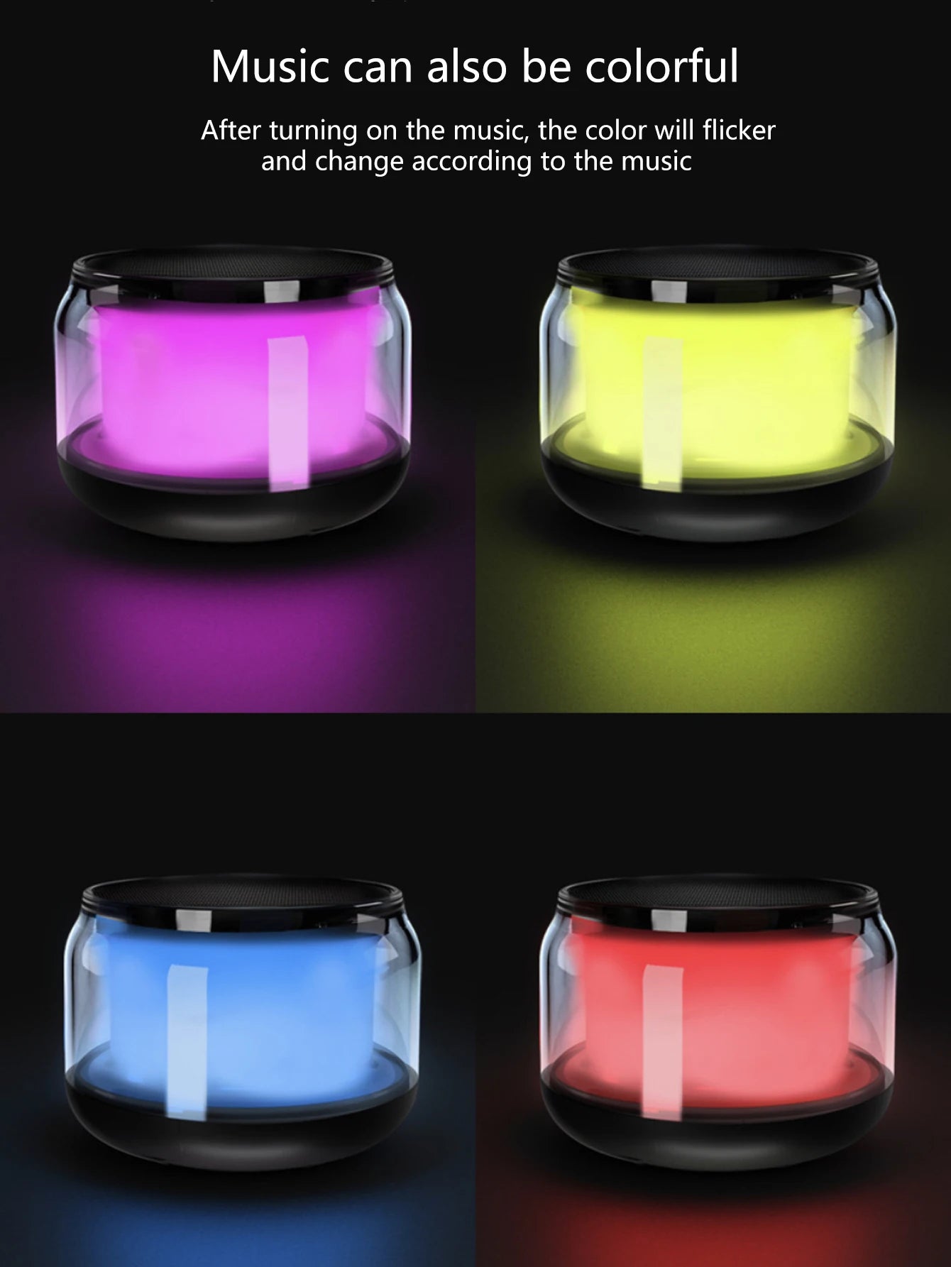 New cool multi-functional Bluetooth speaker, high life bright color science fiction car small speaker